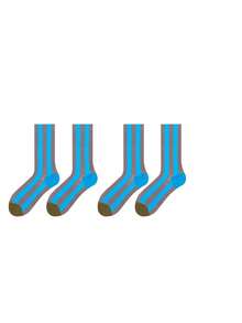 Colorful Striped Ins Fashion Skateboarding Style Vertical Striped Mid Length Socks