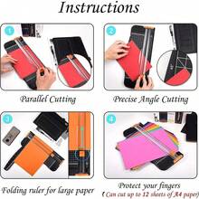 A4 Paper Cutter,Paper Trimmer Guillotine With Automatic Security  Scrapbooking Tool For Cutting Paper 1 - Black - View 5