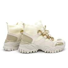 Women's Thick Sole Sneakers, Chunky Sneakers - Apricot - View 4