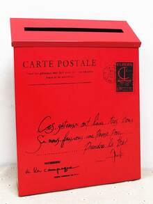 复古别墅镇镀锌铁邮箱信箱邮筒报纸杂志架箱捕手护栏花园门装饰，庭院门邮箱装饰