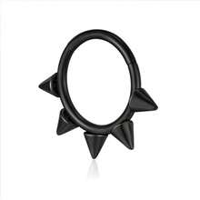 16G 316 Stainless Steel Septum Ring Spike Septum Jewelry Titanium Daith Piercing Jewelry SpikeCartilage Earring Tragus Piercing Jewelry For Men 8mm/10mm - Five-pointed Cone Nose Ring - View 7