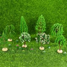 1 pieza Modelo de árbol mini realista, decoración miniatura linda, adorno de jardín de hadas de artesanía de resina, accesorio de jardín de escritorio para el hogar, planta artificial - Multicolor - Ver 5