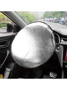 1PC Car Silver Foldable Sunshade For Summer Small Cars Car Windshield Sunshade Folding Barrier - one-size - View 15