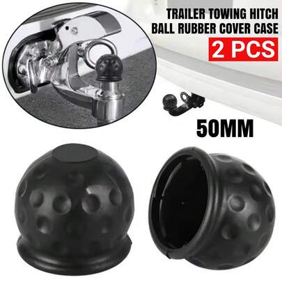 4pcs 50MM Tow Bar Cap Caravan Trailer Towing Hitch Ball Protect Rubber Cover UK