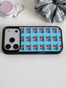 Ốp lưng điện thoại mềm in chữ phong cách retro, tương thích với iPhone 17 Pro Max, 17 Pro, 17 Air, 17, 16, 15, 14, 13, 12 Pro Max và 11, ốp lưng dễ thương và mềm mại, quà tặng cho các bạn nữ. - Màu xanh lam - Xem 4