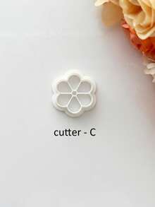 Cortadores de arcilla polimérica con diseño de flores sencillas, adecuados para hacer joyas como broches y colgantes, herramientas para pendientes de arcilla polimérica