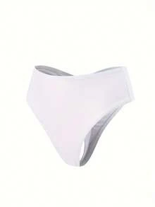 Bộ bikini nữ gợi cảm và thời trang với phần lưng nhún, thích hợp cho kỳ nghỉ xuân/hè, lễ hội âm nhạc, tiệc tùng, kiểu dáng tối giản và đa năng, màu trắng đi biển. - trắng - Xem 4