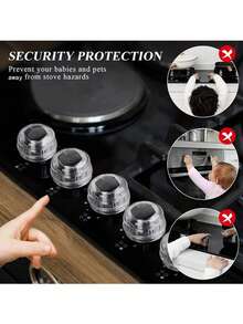 2/4/8 Pack Gas Stove Knob Covers - Protective Kitchen Accessories For Gas Stoves,Kitchen Safety Locks ,Convenient Gas Stove Protective Covers, Home Kitchen Safety Protection, Ideal For Families With Children