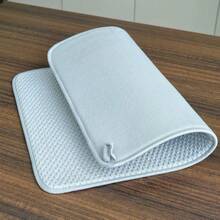 1 Piece Microfiber Dish Drying Mat, 24x17 Inch Absorbent Dish Rack Pad Kitchen Countertop Drying Mat For Sink Drainer(3 Size)L - Light Grey - View 7