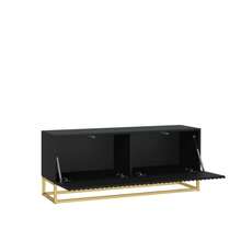 Creative Furniture Ripple TV Unit 100cm - Modern Fluted Design With Push To Open Doors - Black - View 11