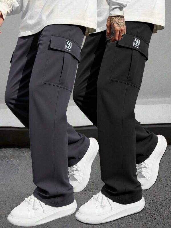 Men's Retro Loose Fit Slim Lightweight Casual Wide Leg Cargo Pants