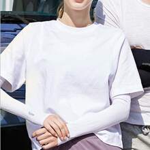 AD 1pc Unisex Outdoor Sunscreen Arm Sleeve, UV Protection, Breathable, Lightweight - White - View 9