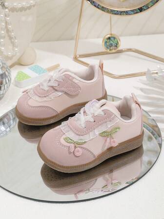 1 Pair Spring/Autumn Low-Top Casual Children Shoes, Soft Sole Breathable Baby Toddler Walking Shoes