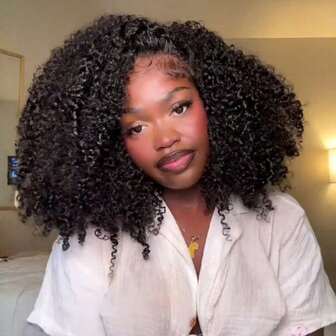 200% Density 4C Baby Hair Kinky Curly 6x5 Pre Cut Lace Front Wig Wear And Go Glueless Human Hair Wigs Beginner Friendly#Outdoorfun