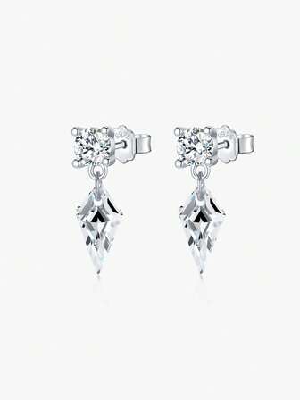  MODIAN 925 Sterling Silver Sparkle Zirconia Ear Studs Delicate Blue Eyes Small Stud Earrings For Women Fine Jewelry