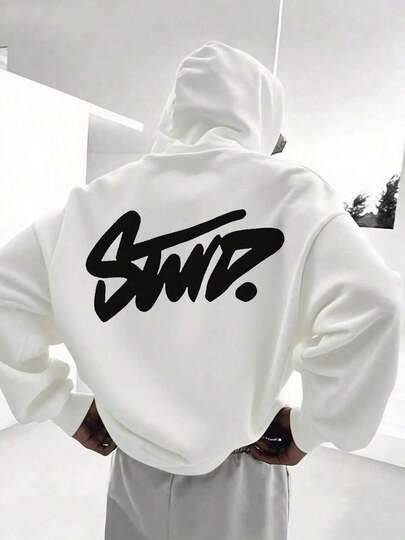 Sudadera Oversize para Hombre con de Graffiti en la Espalda - Sudadera Blanca de Estilo Urbano, Casual y Holgada con Bolsillos y Letras Negras, Sudadera de Invierno Lavable aáquina, Adecuada para Estilo Urbano (Sin Cinturón/Corbata), Sudadera para Hombre, Sudadera para Hombre, Sudadera Pesada, Sudadera de Manga Larga para Hombre, Sudadera para Hombre, Sudadera para Hombre, Sudadera para Hombre, Sudadera para Hombre, Ropa para Hombre, Sudadera de Talla para Hombre, Sudadera con Capucha para Hombre, Sudadera para Hombre, Sudadera para Mujer, Sudadera para Hombre, Sudadera para Hombre