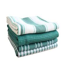 3pcs Soft Absorbent Kitchen Towels - Large Waffle Weave Dish Cloths, Solid Green, Plaid And Striped Patterns, Easy To Clean And Dry - Great For Cooking, Baking And Tea Time - Multicolor - View 22