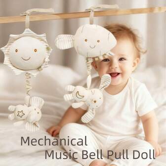 1 Piece Of Cute Mechanical Music Ringtone Toy For Male And Female Treasures, Car Safety Seat Activity Suspension Soothing Toy, Suitable As A Gift For Newborn Babies