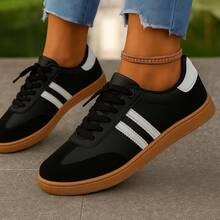 Women's Casual Sneakers, Young Look, Retro Style – Urban And Cool Fashion 2025 - màu đen - Xem 1