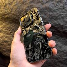 Funda elegante para teléfono con la popular serie anime A-Attack on, compatible con varios modelos de, incluyendo 17, 16E, 16, 15, 14, 13, 12, 11, Pro,,, X, XR, XSMAX, 8 y Plus.Tiene un acabado mate y está diseñpara prevenir17  17promax - Negro - Ver 4