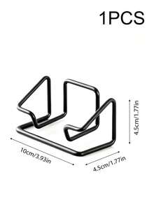 简约铁质镂空桌面名片夹，可容纳 50 张卡片