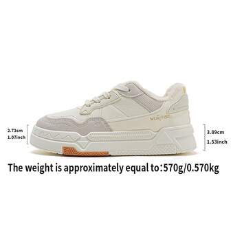 女士新款冬季运动鞋，舒适百搭的运动鞋，雪地运动鞋，优雅奢华的羊毛内衬保暖跑步鞋，经典时尚设计