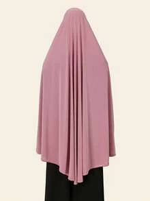 1件女士长袍配饰，纯色柔软加大码，可遮住下巴，可作祈祷头巾，带袖子 - 純色 - 查看 23