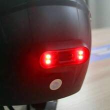 USB Rechargeable Motorcycle Helmet Light, LED Safety Warning Signal Strip, Night Riding Brake Tail Lamp, Bike Helmet Accessories, Flexible Light Strip - 黑色 - 查看 7