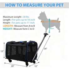 Transportín grande con ruedas, doble compartimento, para dos gatos. Color negro. Soporta hasta 16 kg. Diseño súper ventilado con ruedas desmontables. Perfecto para viajes. - Negro - Ver 6