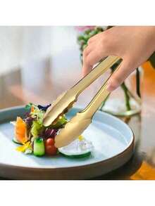 1个易握金色食品夹，不锈钢家用食品夹 - 彩色 - 查看 6
