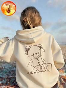 Áo nỉ in họa tiết thường ngày cho bé gái tuổi teen, phong cách thu đông, kiểu học sinh - Màu sắc tươi tắn, thể hiện cá tính riêng của mỗi bé, quần áo tuổi teen. - Màu be - Xem 7