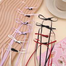 10 Stück extra lange Quasten Schleifenhaarbänder, 3mm Mini Schleifen für Haare, rote Schleifenhaarspangen, Kawaii Accessoires für Frauen, bunte Schleifen Haarverflechtungs-Accessoires für Mädchen zum Haarstyling, Haarklammern, Haarspangen - Verschiedenfarbig - Übersicht 9