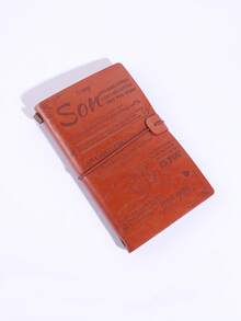 Leather Diary For Granddaughter - I Will Always Be With You, Elastic Strap Closure, Refillable Pages, Can Store ID Card, 19.5 Cm X 12 Cm, The Best Gift For Christmas, Graduation, And Birthdays, Portable Notebook