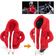 1pc Car Gear Shift Knob Cover; Mini Hoodie Style Gear Shift Knob Cover; Creative Santa Claus Gear Shift Knob Cover; Gear Shift Knob Cover With Hanging Christmas Ornaments - Multicolor - View 8