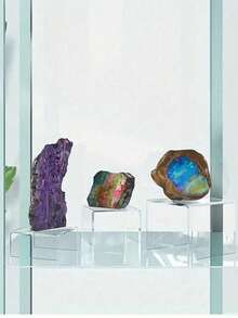 5 Models Set Of Clear Acrylic U-Shape Display Risers - Reusable Cupcake Stands For Desserts, Jewelry, Wedding Buffet, And Party SuppliesSturdy, Adjustable, And Easy To Assemble - Clear - View 3