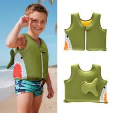 POOST Chaleco salvavidas infantil es adecuado para niños y niñas de entre 1 y 9 años, 1 pieza Chaleco de natación para niños con un peso de 10 a 27kg. Es un elemento de flotación ideal para nadar y se puede usar en playas, piscinas y otros lugares similares - Verde Oliva - Ver 9