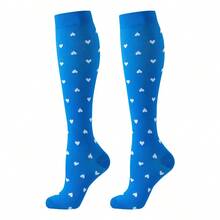 6 Pairs Heart Athletic Nurse Compression Socks Women Men Knee High Compression Socks Women Compression Socks Suitable For Running, Cycling, Hiking - Multicolor - View 8