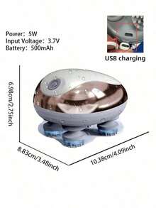 便携式电动头皮按摩器，无线头部按摩器，配备4个可拆卸按摩爪，3种可调节模式，振动刺激带来深度放松，适合居家、办公、旅行使用。 - 彩色 - 查看 10