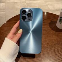 1PC Deluxe Aurora CD Pattern Frosted Phone Case, Drop-Proof And Fingerprint-Proof Hard Shell, Compatible With IPhone 15pro Max/14/13/12/11 - 深藍色 - 查看 10