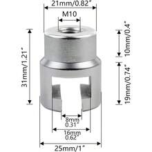 Professional Slide Hammer Dent Kit - Heavy - Duty M10 Screw Adapter Paintless Car Dent Repair Auto Body PDR Tools Straight - Groove Dents Removal M10 - M10 - 查看 4