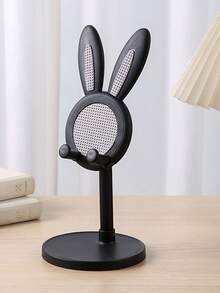 1pc Cute Adjustable Rabbit Shaped Phone Stand, Perfect Desk Decor & Student Companion For Slouchy Time