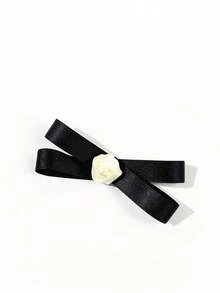 1pc Women's Minimalist Casual Elegant Rhinestone & Faux Pearl Bow Tie Collar Accessory, Suitable For Pairing With Shirts, Suitable For Important Occasions, Banquets, Parties, Any Scenario, Great Gift For Best Friend - Multicolor - View 3