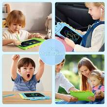 Tablet de Escritura LCD para Niños, Kids Tablero de Dibujo Electrónico en Color, Tablero Electrónico, Pizarron Magico 10 Pulgadas de Dibujo y Escritura con Pantalla de Bloqueo (Azul Brillante) - Azul Brillante - Ver 4