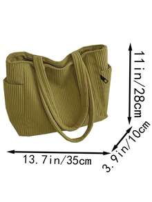 Ins Style Tote Bag New Fashionable Large Capacity Handbag Simple And Versatile Commuting Bag Shoulder Bag Beachweekend Bag Bag For School College