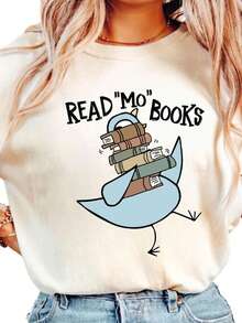 Camiseta de profesor de libros infantiles Comfort Colots, camisetas gráficas de gran tamaño para mujer, camiseta para amantes de los libros, camiseta de profesor de primaria, camiseta de jar - Blanco 019 - Ver 2