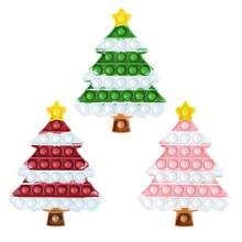 Grüner Weihnachtsbaum Push Bubble sensorisches Fidget Spielzeug, Stress Relief Knall-Spielzeug für Erwachsene und Kinder, Partydekoration und Geschenke für Weihnachten, Halloween, Entspannungsspielzeug für Jungen und Mädchen