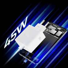 Realme 45W Ultra Fast Charger For Android Cellphone SuperVOOC Compatible With GT7 Pro, GT6T, 14 Pro+, 12 Pro+, 12+ 5G, 14 Pro, 12x 5G, C75, C67, Note 60 Fast Power Adapter EU Plug - White - View 4