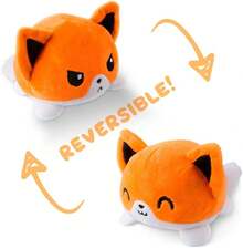 Reversible Plushie - Orange - Cute Sensory Fidget Stuffed Animals That Show Your MoodToy Party Gifts - 紮染 - 查看 4