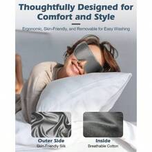 Grehge Eye, Washable Dry Eye Warm Eye Compress with Flaxseed, Eye Heating Pad Stye Sinus Blepharitis MGD Eye Fatigue Gifts Men Women - Gris - Ver 5