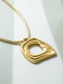 1 件几何螺旋吊坠项链